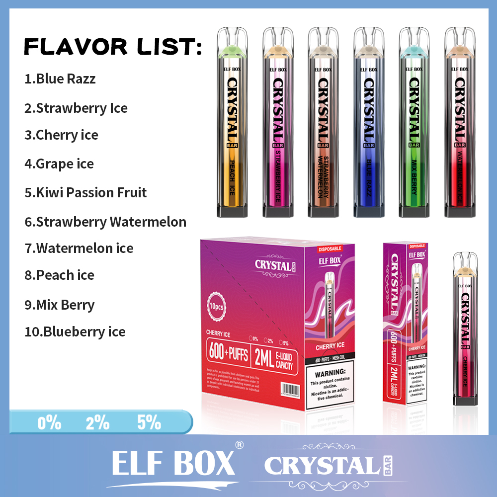 ELF BOX CRYSTAL BAR Non Nicotine Vape Pen