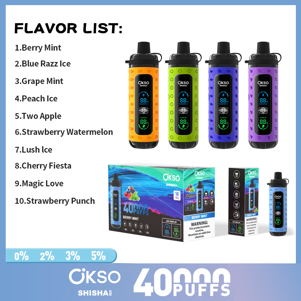 OKSO Shisha Max 40k Vape Sin Nicotina