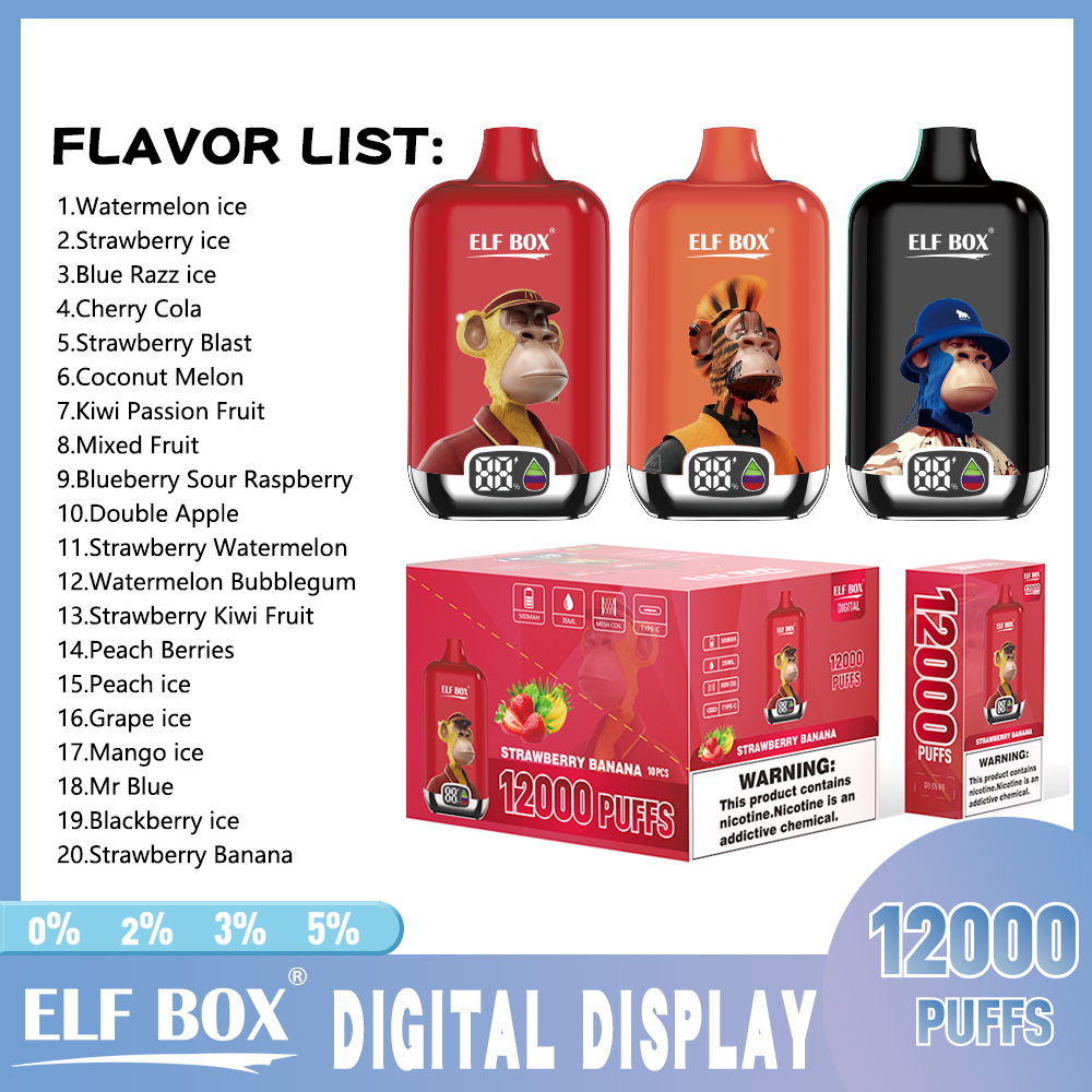 ELF BOX Digital 12000 Low Nicotine Vape