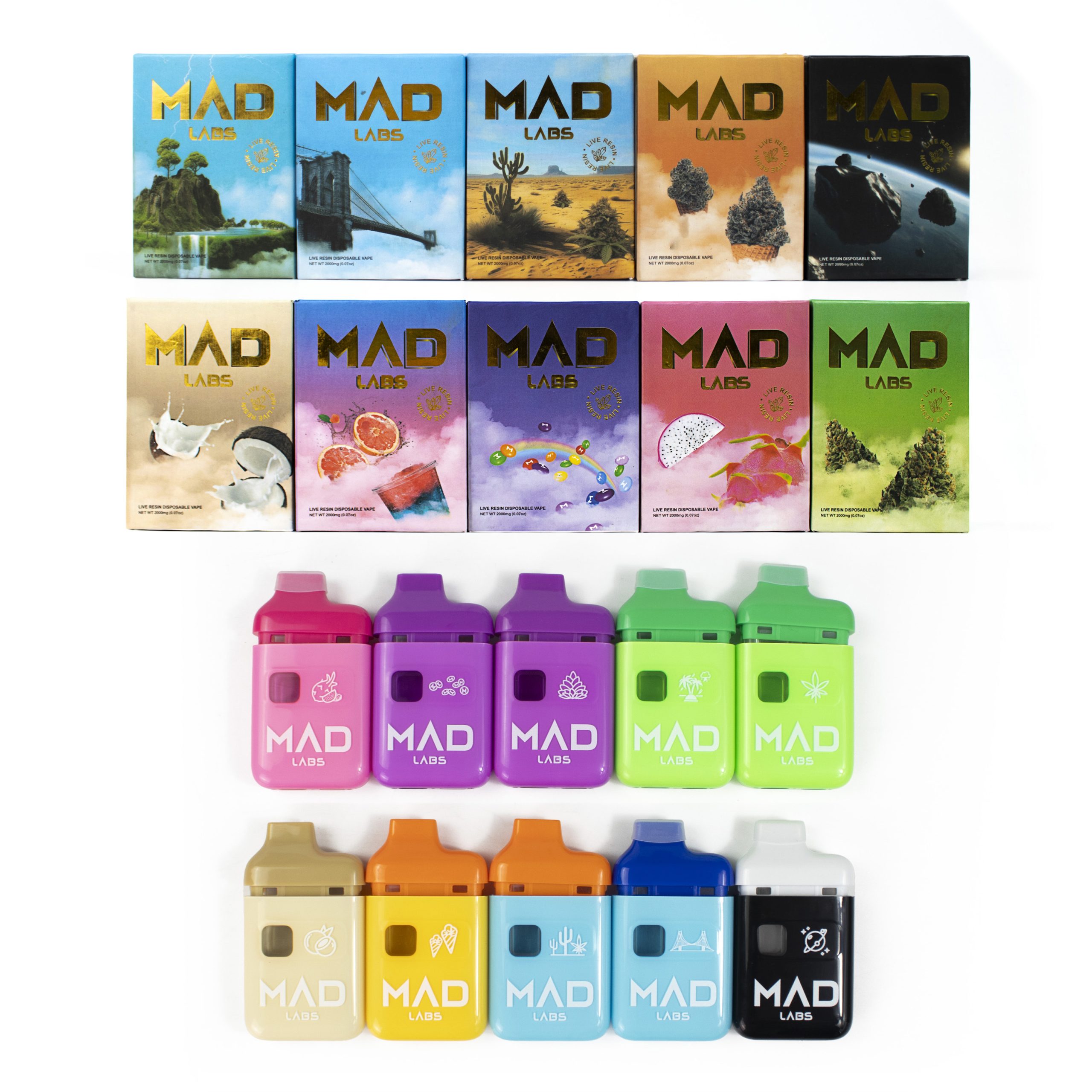 MAD 2ml 10 Flavors Top Disposable Vapes