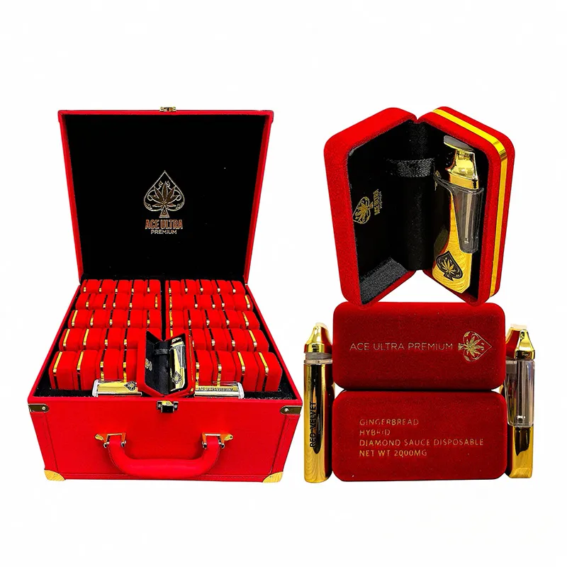 New Ace Ultra Premium 2g Disposable Love Edition Red suitecase box